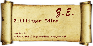 Zwillinger Edina névjegykártya